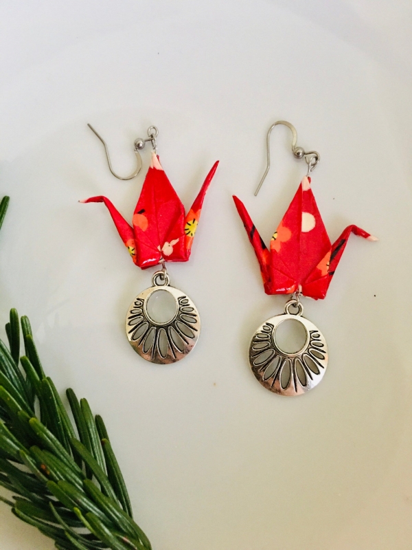 Boucles Grue origami